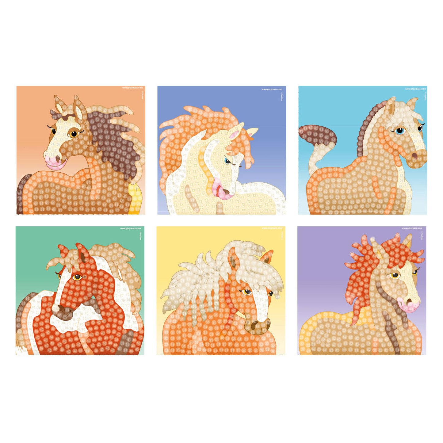 JBM Playmais trendy mosaic paarden (>3.000 stukjes)