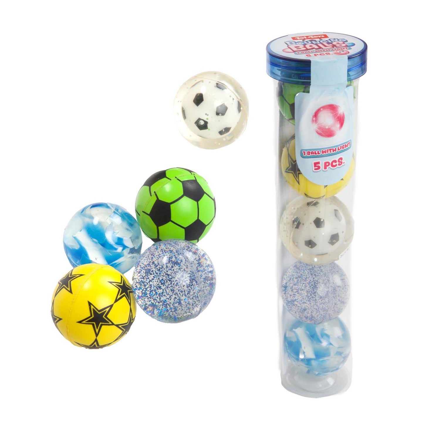 Toi-Toys fun stuiterballen in koker 5st