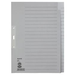 Tabbladen Leitz grijs A4 20 tabs