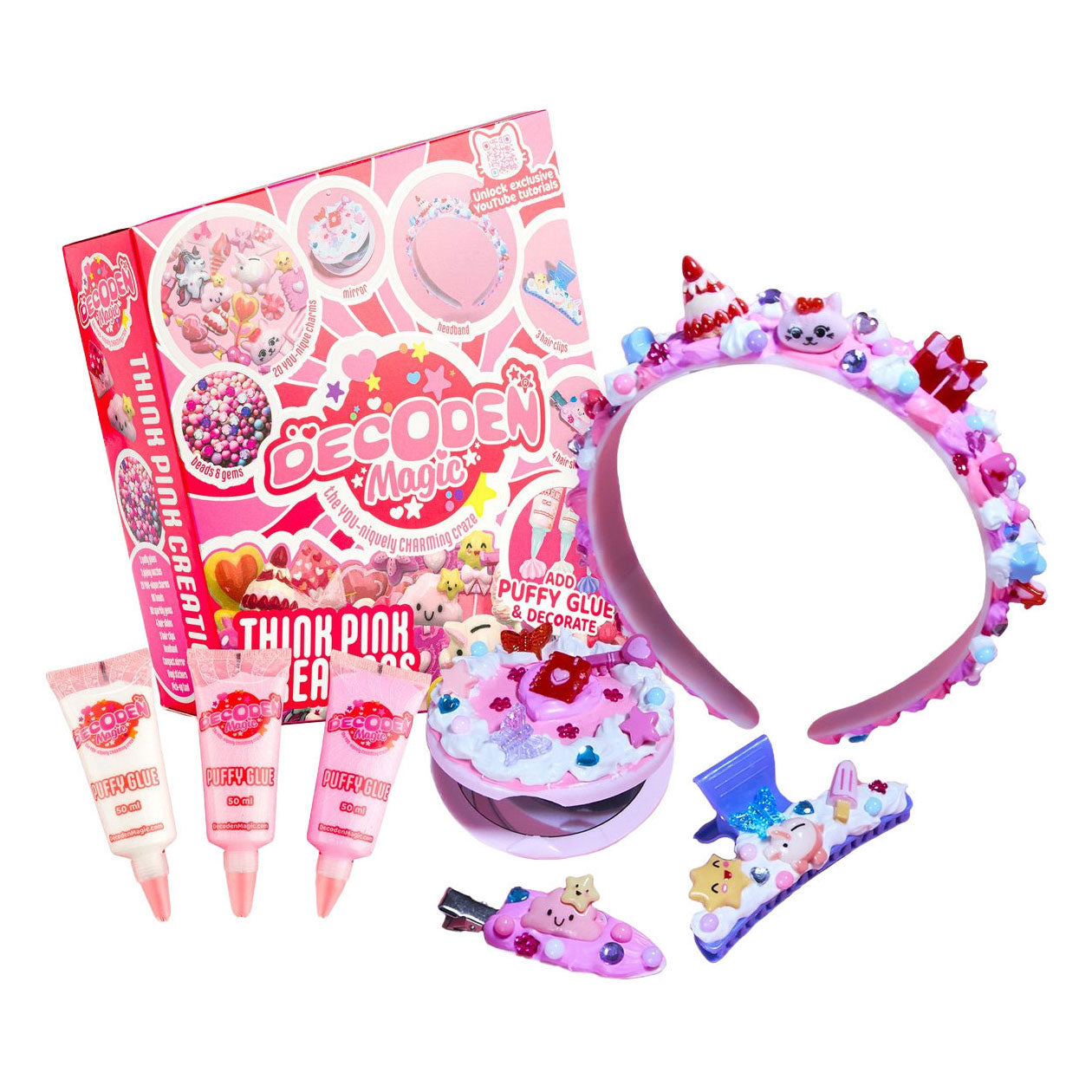 Spectron Decoden magic - deluxe: think pink creations puffylijm knutselpakket