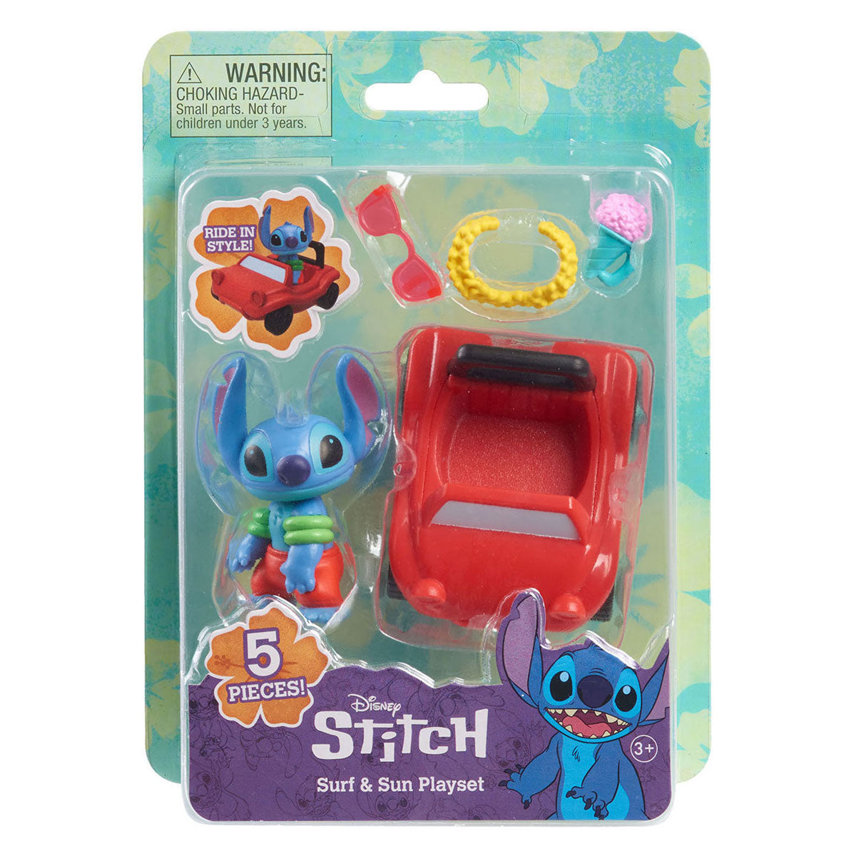 Just Play Stitch surf en sun speelset, 5dlg.