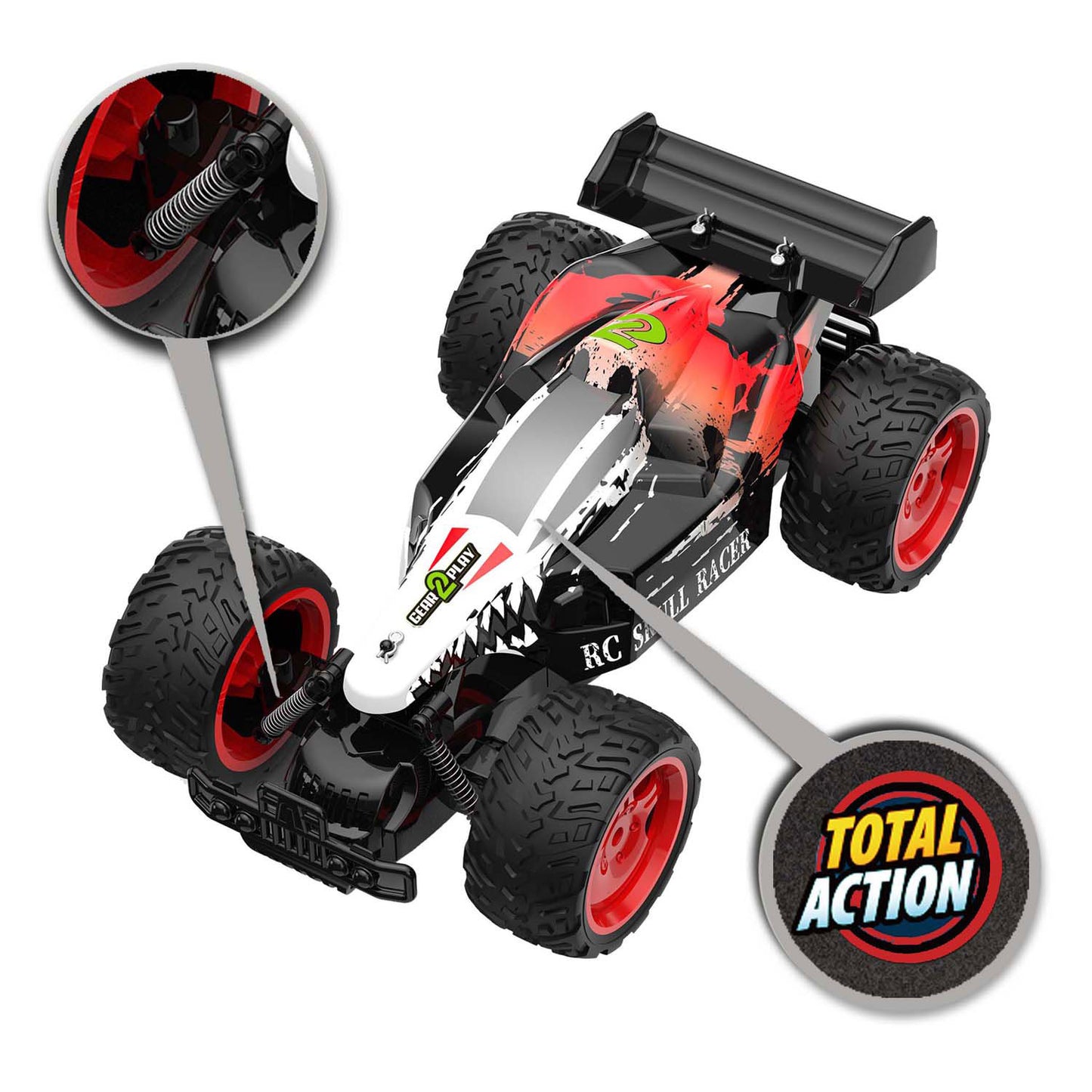 Gear2Play Rc skull racer bestuurbare auto 1:10