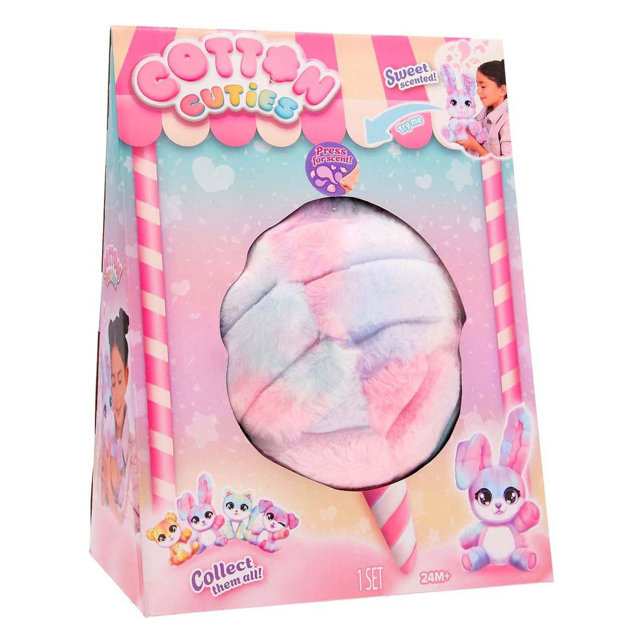 Imc Toys Cotton cuties bunny - geurende suikerspin knuffel - 30cm