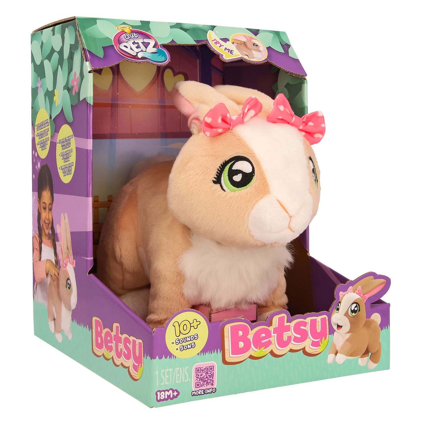 Imc Toys Club petz betsy browny konijn interactieve knuffel