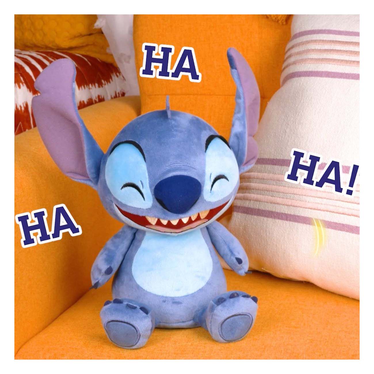 Spectron Stitch crack me up lachende knuffel pluche, 35cm
