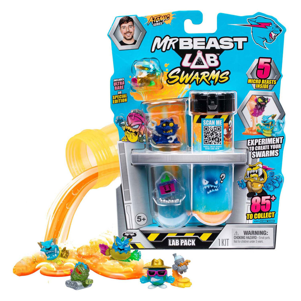 Spectron Mrbeast lab swarms series 2 atomic serie actiefiguur, 5-pack