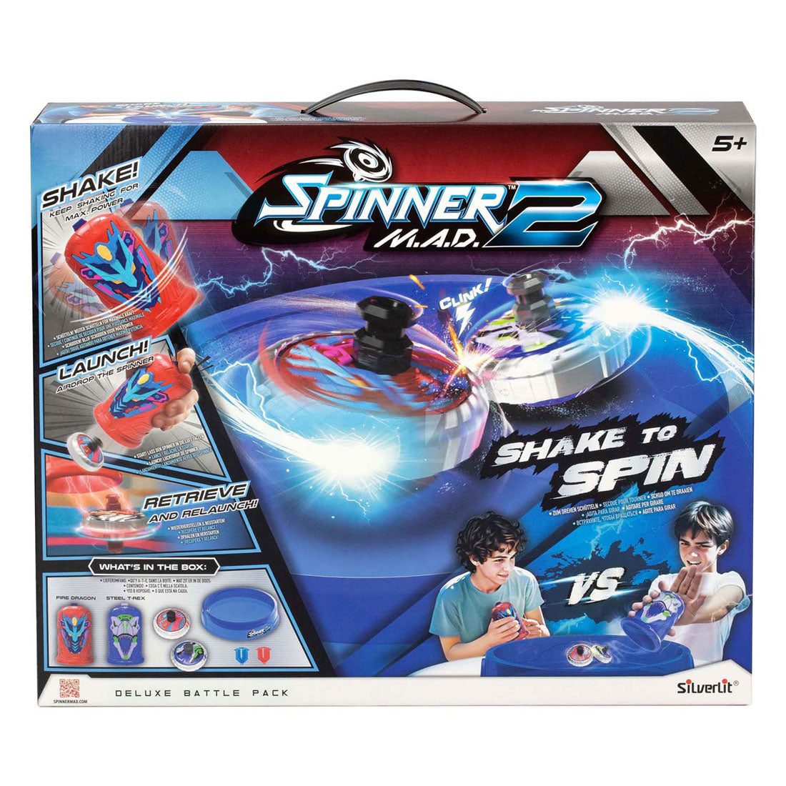 Silverlit Spinner mad 2 deluxe battle pack - 2 shakers, 2 spinners, 1 battle arena