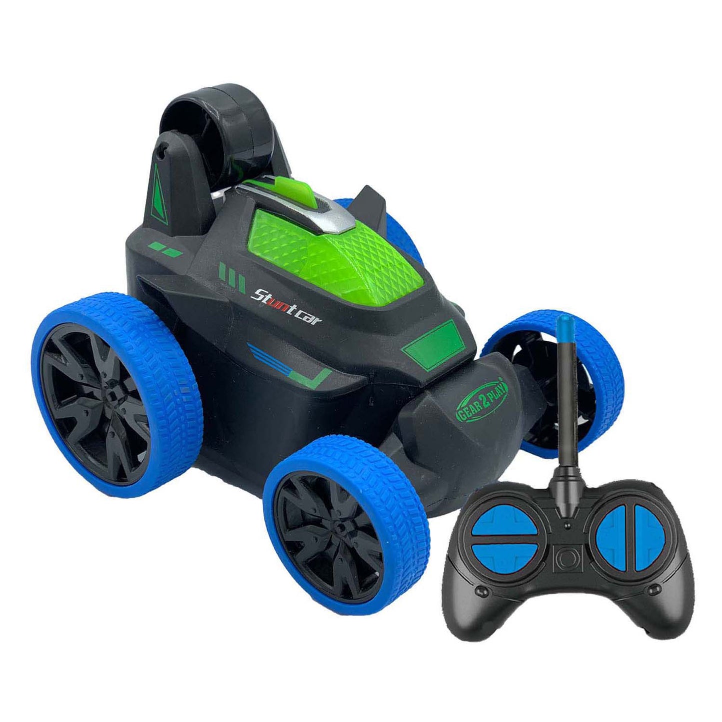 Gear2Play rc stunt roll bestuurbare auto blauw
