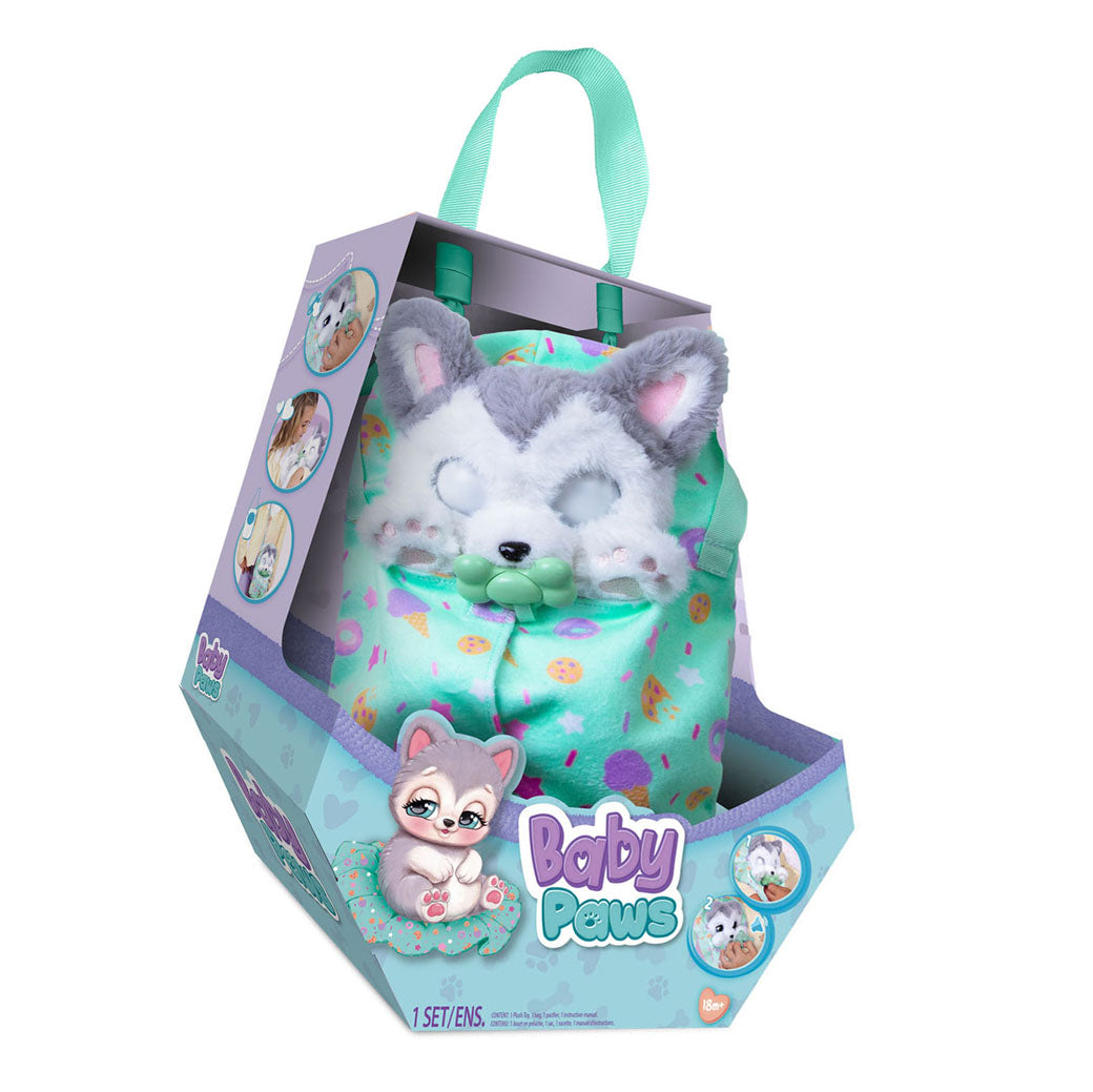 Imc Toys Baby paws hondje husky - interactieve pluchen knuffel