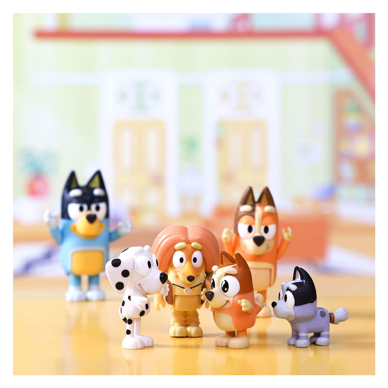 Moose Toys Bluey speelfiguren familie vrienden, 8st.