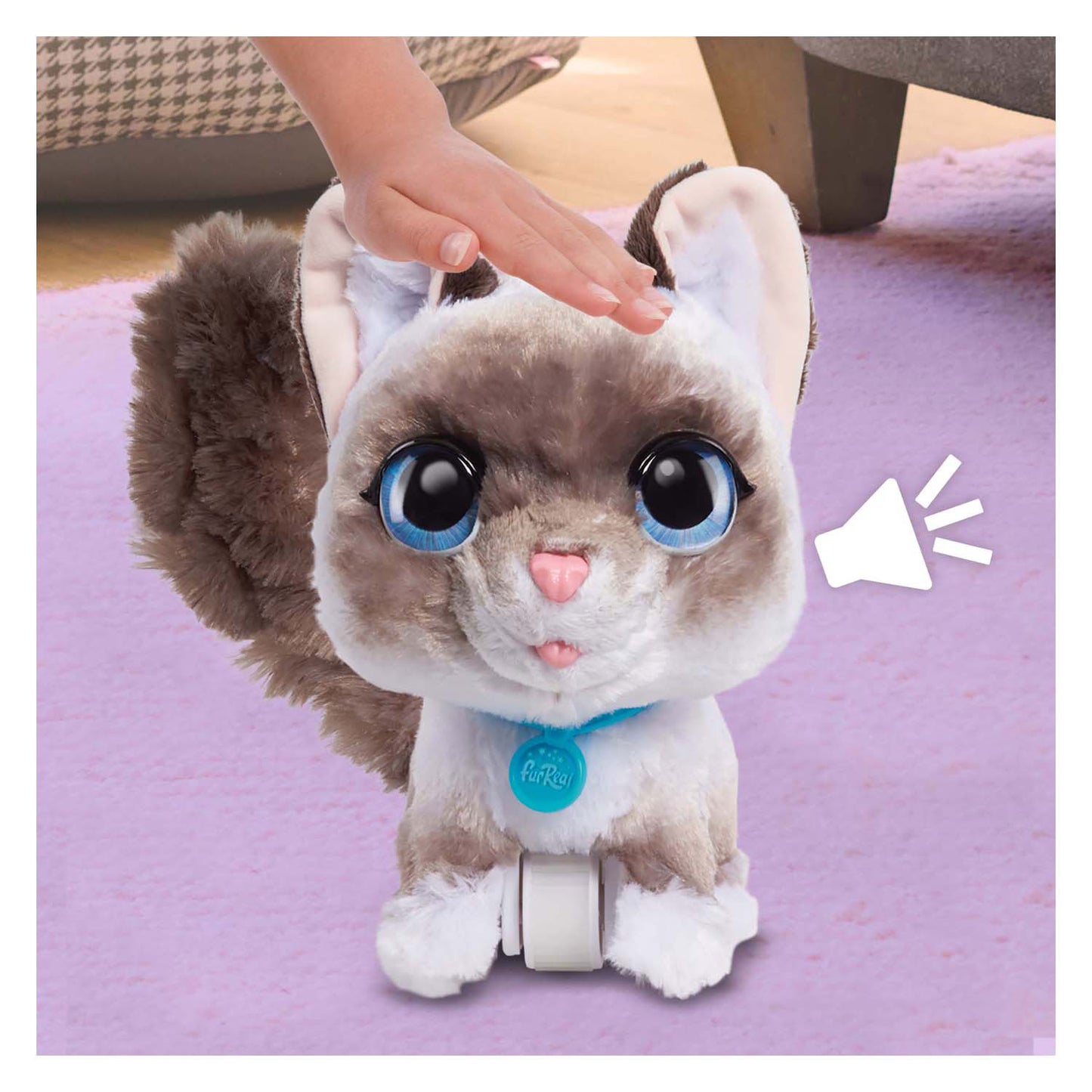 Just Play Furreal wagalots kitty kat - interactieve pluchen knuffel