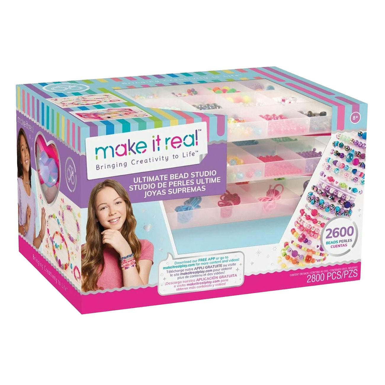 Spectron Make it real - armbanden maken set, 2600 kralen