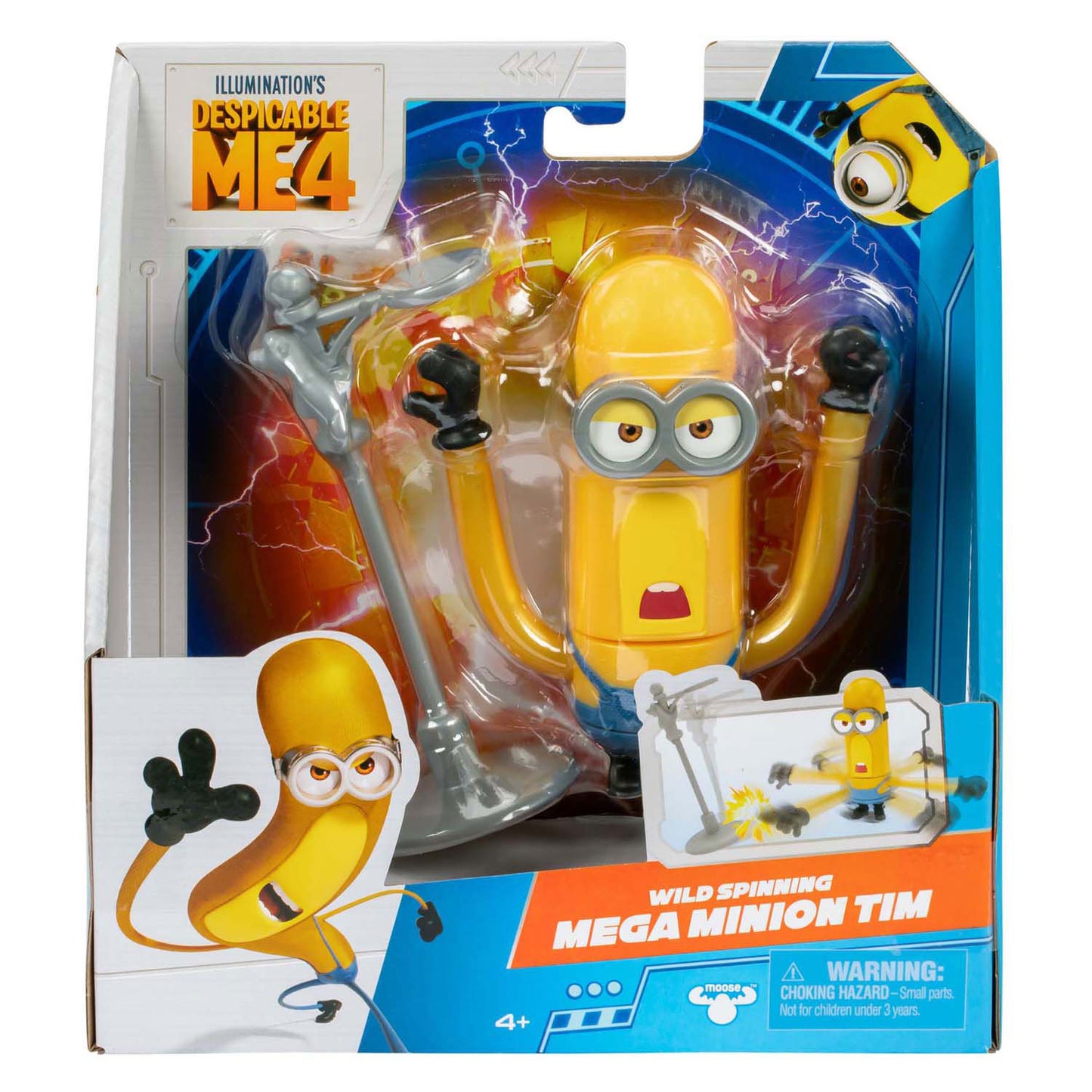 Moose Toys Despicable me 4 - wild spinning mega minion tim - actiefiguur