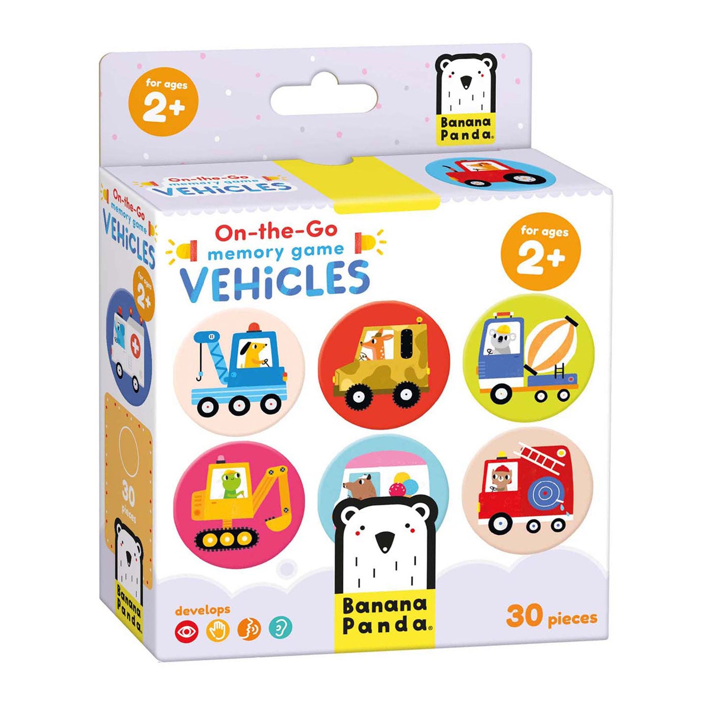 Banana Panda - on-the-go memory spel voertuigen - 30dlg.
