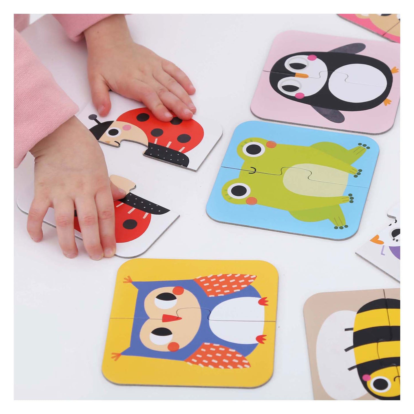 Banana Panda - on-the-go puzzel halve dieren - 16st.
