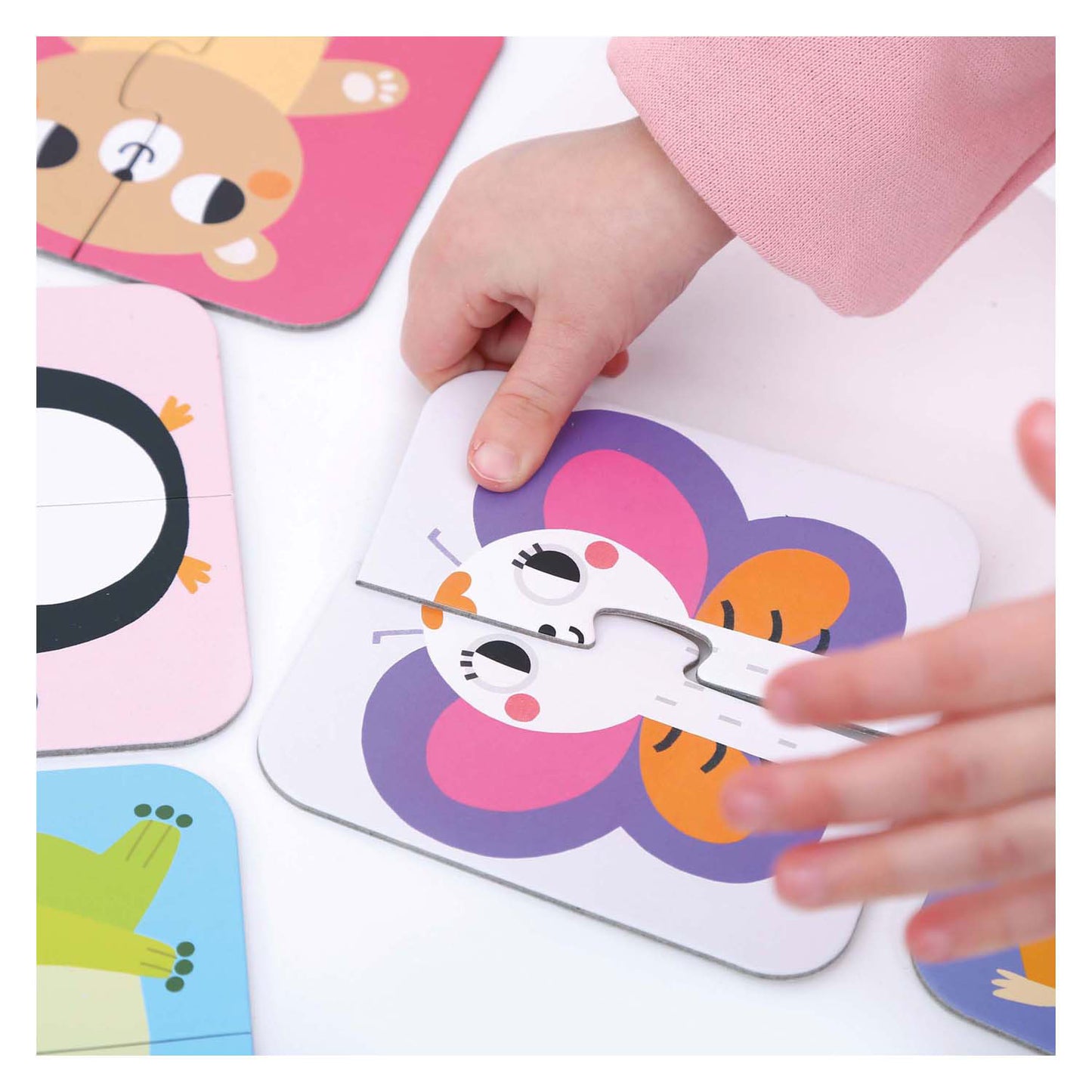 Banana Panda - on-the-go puzzel halve dieren - 16st.