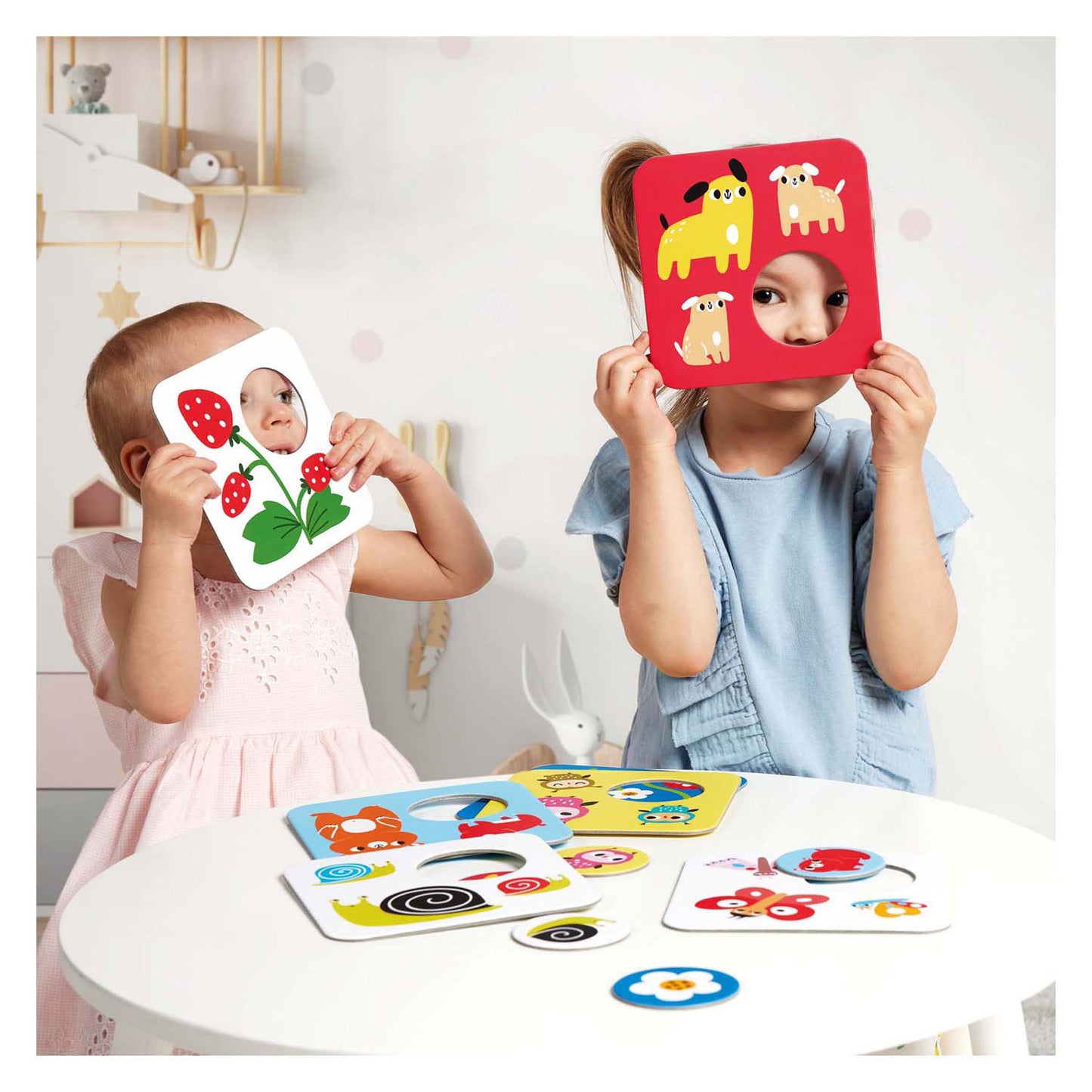 Banana Panda - hoog contrast puzzel zoek dezelfde - 8dlg.