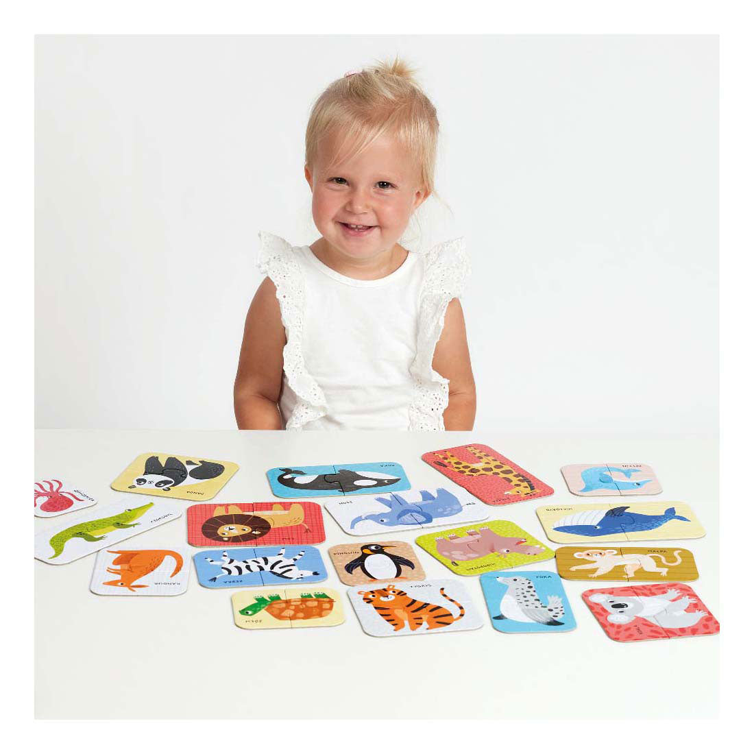 Banana Panda - puzzelparen wilde dieren - 18dlg.