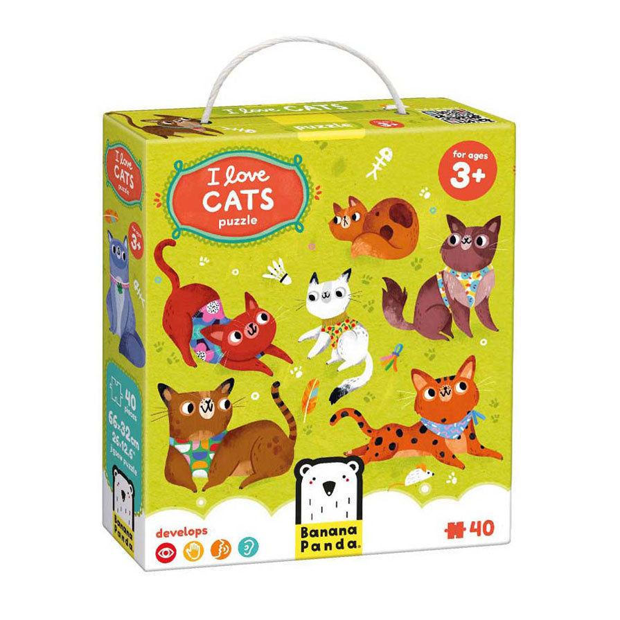 Banana Panda - ik hou van katten puzzel - 60st.