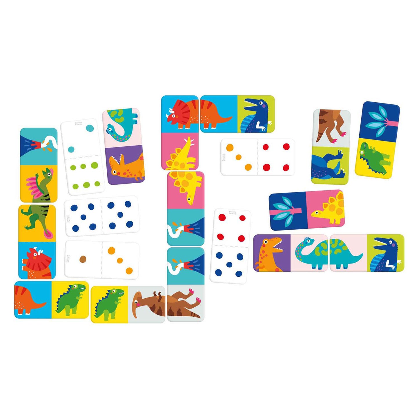 Banana Panda laten we dino domino spelen 2+