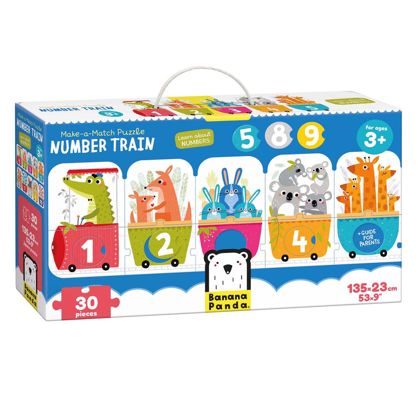 Banana Panda - maak de puzzel passend nummer trein - 30st.