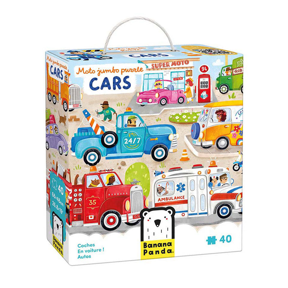 Banana Panda - moto jumbo puzzel auto's - 40st.