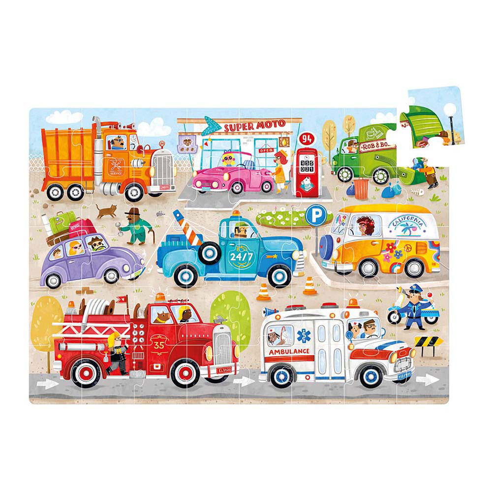 Banana Panda - moto jumbo puzzel auto's - 40st.