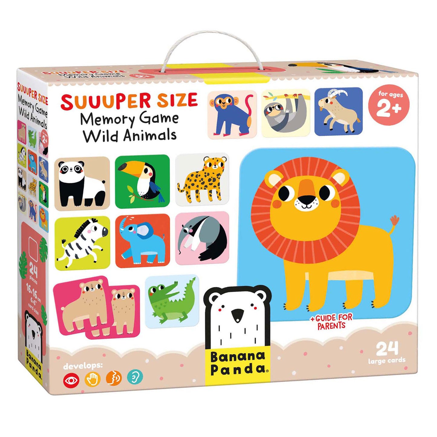 Banana Panda - grote memory spel wilde dieren - 24st.