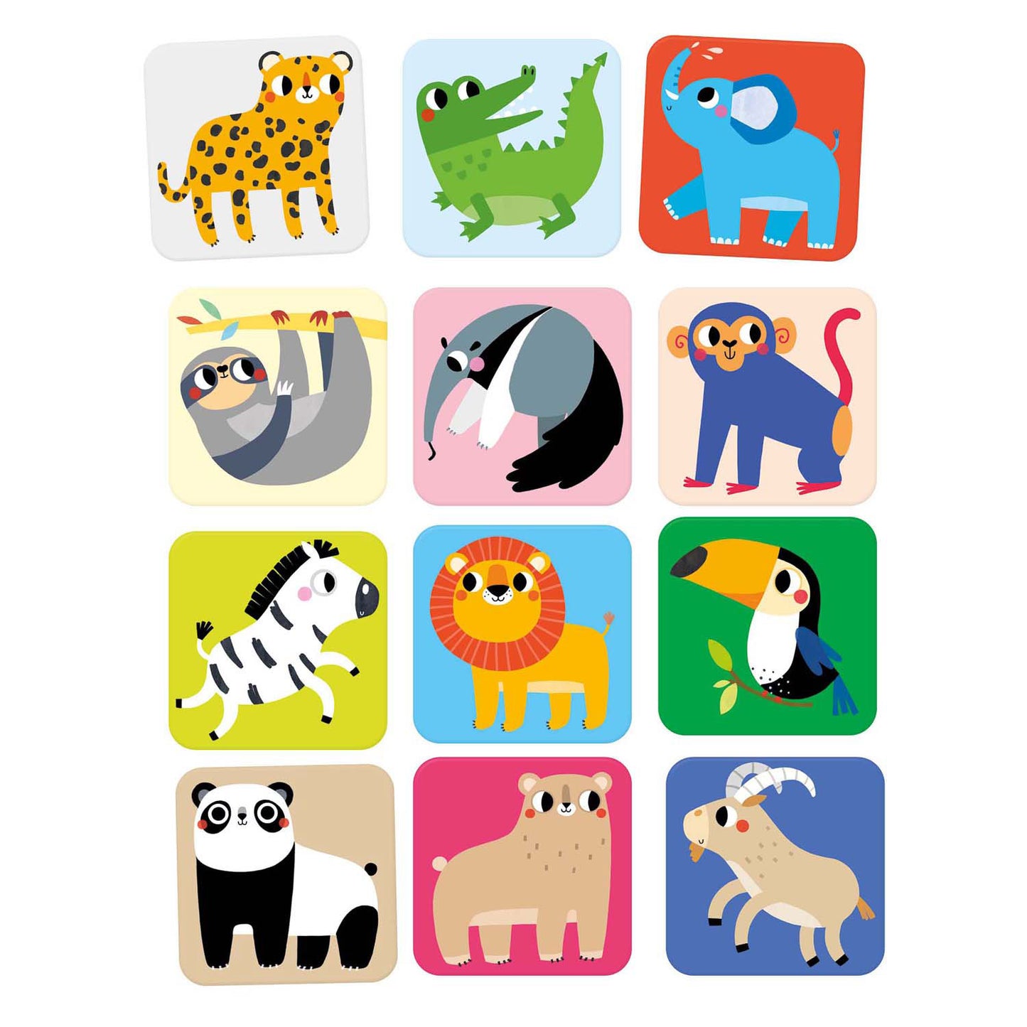 Banana Panda - grote memory spel wilde dieren - 24st.