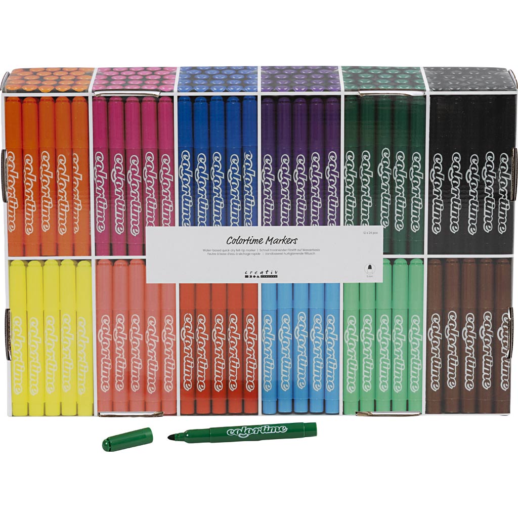 Colortime Https: www.cchobby.nl -stiften-lijndikte-5-mm-standaardkleuren-12x24-stuk-288-stuk-1-doos
