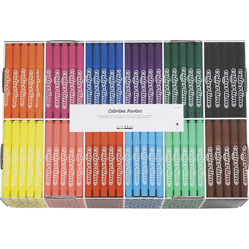 Colortime Https: www.cchobby.nl -stiften-lijndikte-5-mm-standaardkleuren-12x24-stuk-288-stuk-1-doos