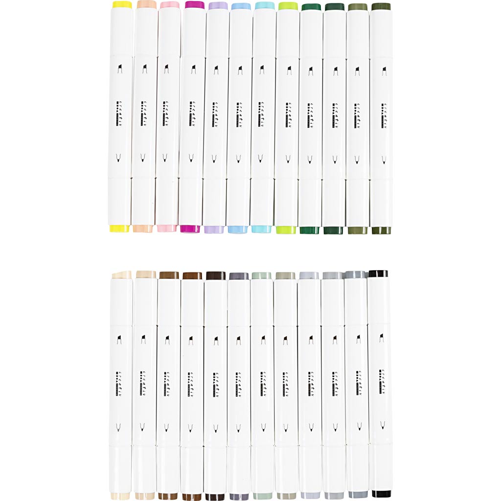 Creativ Company Https: www.cchobby.nl tekenstift-lijndikte-1-8-mm-pastelkleuren-standaardkleuren-24-stuk-1-doos