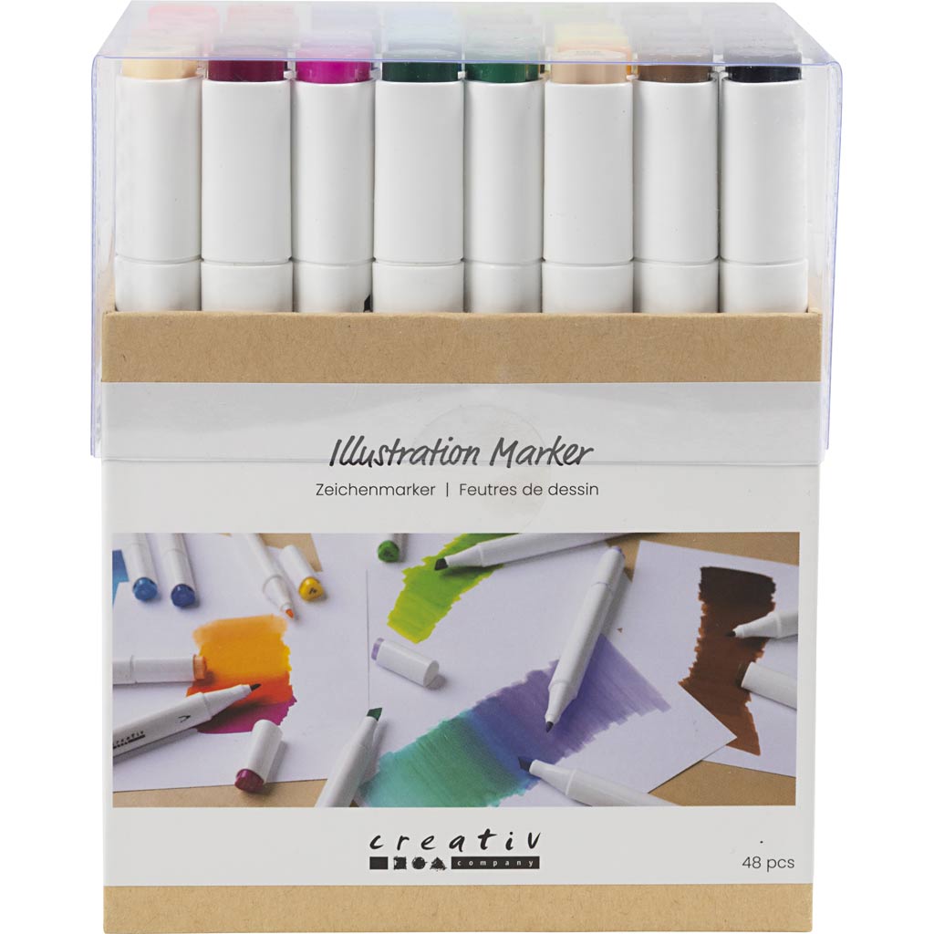 Creativ Company Https: www.cchobby.nl tekenstift-lijndikte-1-8-mm-standaardkleuren-48-stuk-1-doos