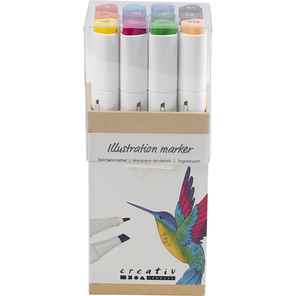 Creativ Company Https: www.cchobby.nl tekenstift-lijndikte-1-8-mm-standaardkleuren-12-stuk-1-doos