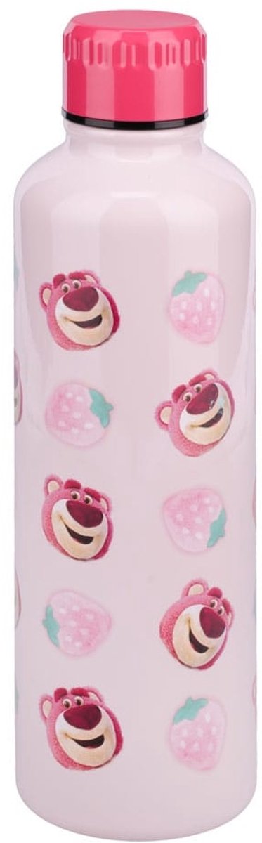 Paladone Lotso roze metalen waterfles met schroefdop, herbruikbare rvs fles 500 ml, officieel gelicentieerde disney pixar toy story merchandise voor kinderen, tieners en volwassenen –