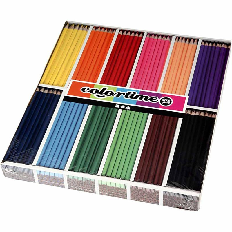 Creativ Company Https: www.cchobby.nl colortime-kleurpotloden-l-17-45-cm-vulling-3-mm-diverse-kleuren-12x24-stuk-288-stuk-1-doos