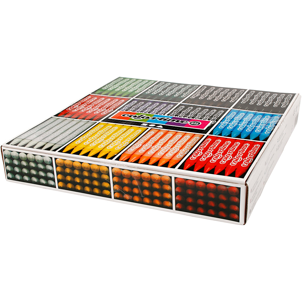 Creativ Company Https: www.cchobby.nl colortime-kleurkrijt-l-10-cm-dikte-11-mm-diverse-kleuren-12x24-stuk-1-doos