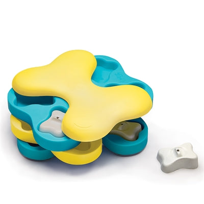 Nina Ottosson dog tornado turquoise geel