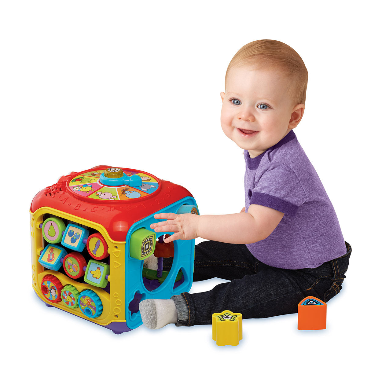 VTech baby activiteiten kubus - educatief babyspeelgoed - dieren, cijfers en kleuren - cadeau - van 9 tot 36 maanden - rood
