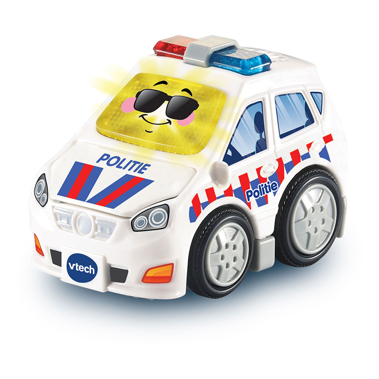VTech toet toet auto’s pepijn politie - interactief speelgoed - met licht en geluidseffecten - wit - cadeau - 1 tot 5 jaar