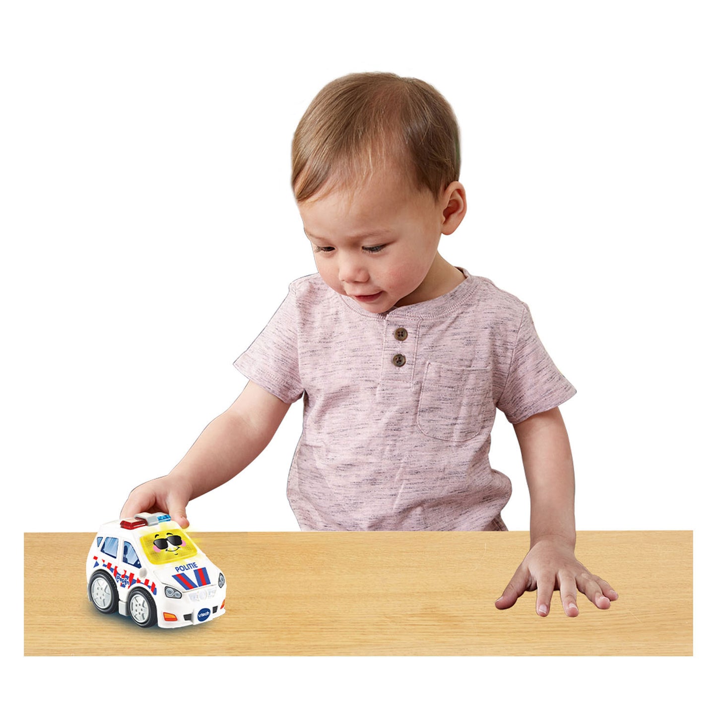 VTech toet toet auto’s pepijn politie - interactief speelgoed - met licht en geluidseffecten - wit - cadeau - 1 tot 5 jaar