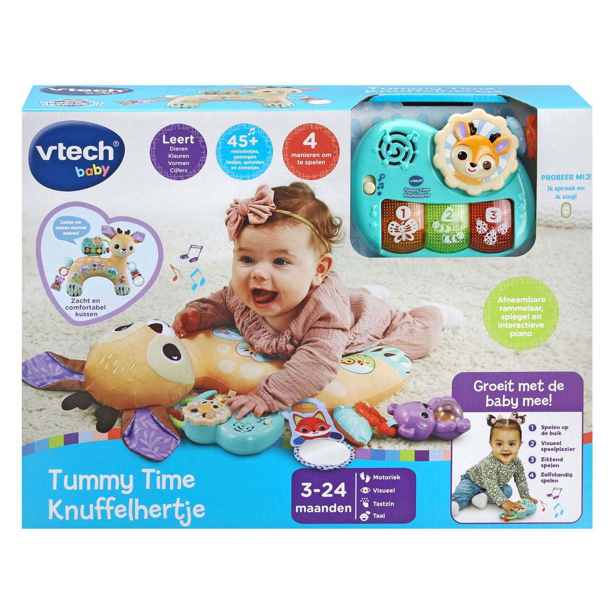 VTech dierenvriendjes tummy time knuffelhertje
