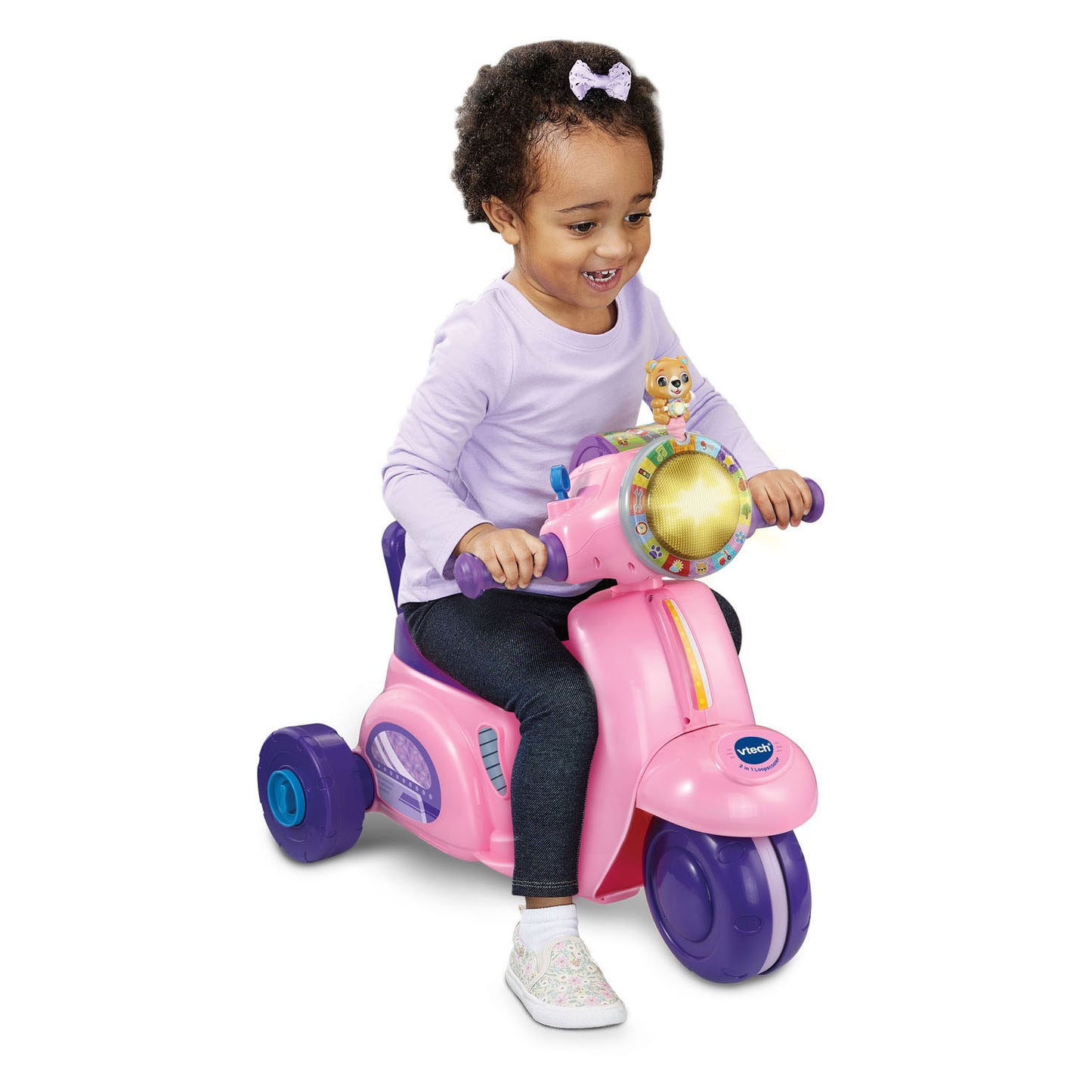 VTech 2in1 loopscooter roze