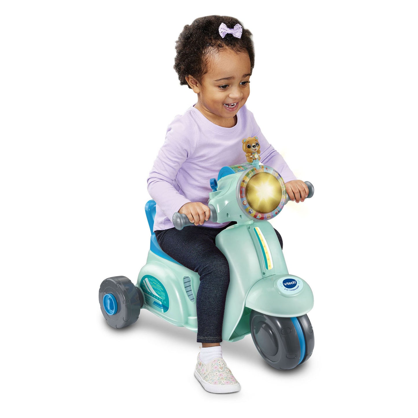 VTech 2in1 loopscooter blauw