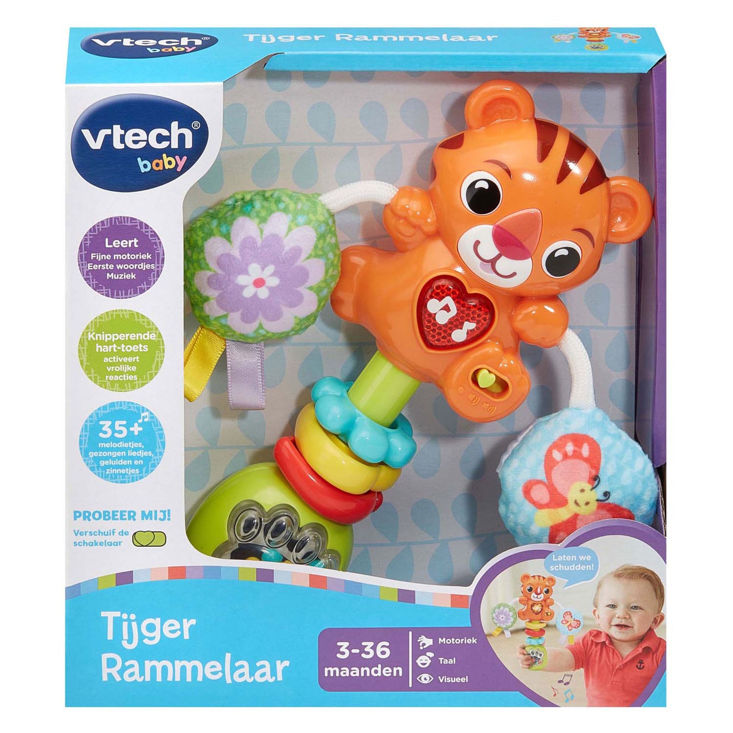 VTech - baby rammelaar - tijger