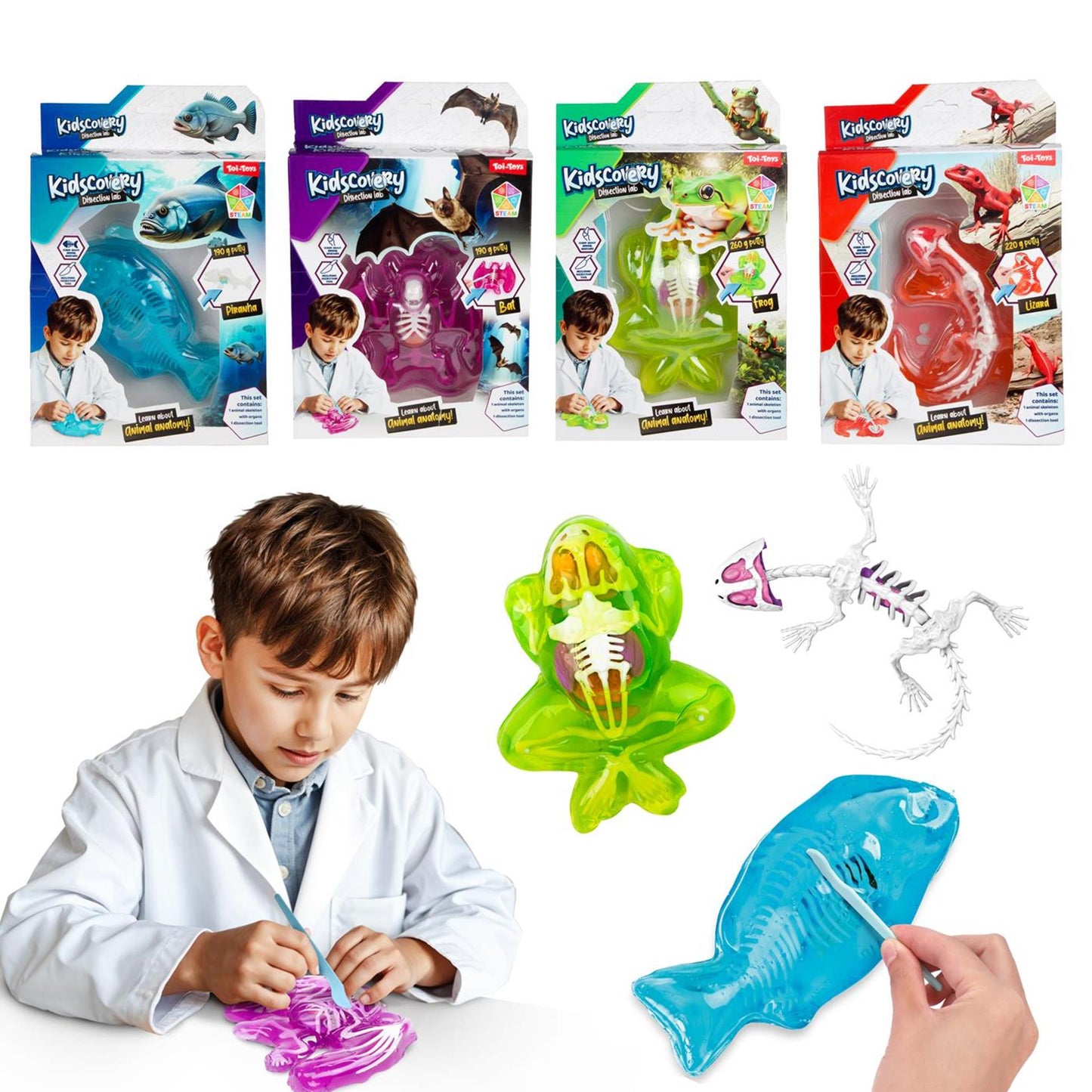 Toi-Toys slijm uitgraafset dier met tool