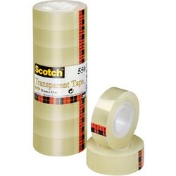 Tape transparant torenpak 550 Scotch 19mmx33m 8 rollen