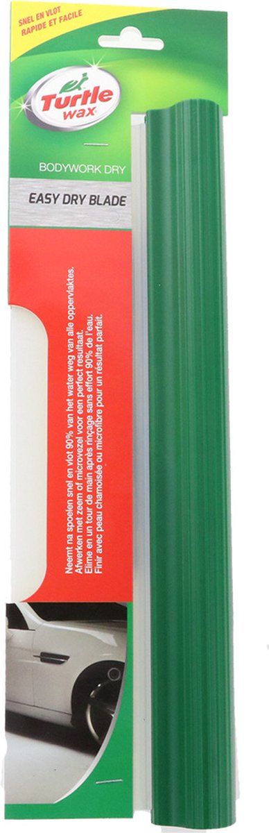 Turtle Wax autodroger easy dry blade – snel condens of regendruppels verwijderen – op ramen, ruiten of glas - raamwisser met siliconen blad – antislip handvat - lengte 21cm