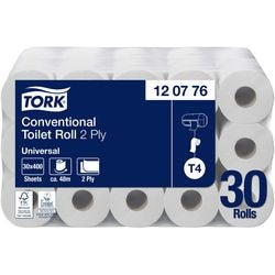 Toiletpapier Tork T4 Universal 2 -laags wit