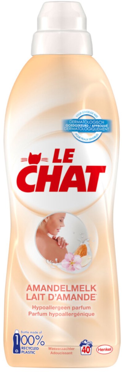 Le Chat wasverzachter amandelmelk - 880 ml (40 wasbeurten)